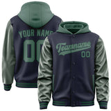 Custom Navy Blue Green Jacket