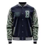 Custom Navy Blue Green Jacket JA111127111818272718