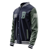 Custom Navy Blue Green Jacket JA111127111818272718