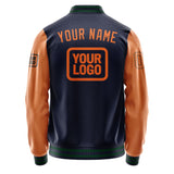 Custom Navy Orange Jacket JA111128110517282817