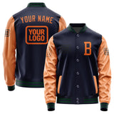 Custom Navy Orange Jacket JA111128110517282817