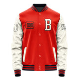 Custom Orange Red Cream Jacket JA121203111217030317