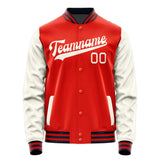 Custom Orange Red Cream Jacket JA1212031112B31203