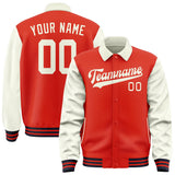 Custom Orange Red Cream Jacket