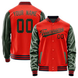 Custom Orange Red Dark Green Jacket