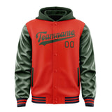 Custom Orange Red Dark Green Jacket