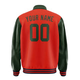 Custom Orange Red Dark Green Jacket