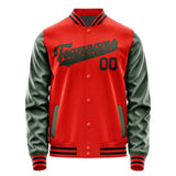 Custom Orange Red Dark Green Jacket JA1212061217B31706