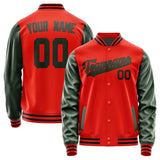 Custom Orange Red Dark Green Jacket JA1212061217B31706