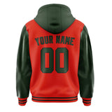Custom Orange Red Dark Green Jacket