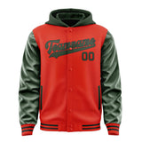 Custom Orange Red Dark Green Jacket
