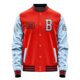 Custom Orange Red Light Blue Jacket JA121208111217080817