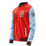 Custom Orange Red Light Blue Jacket JA121208111217080817