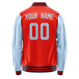 Custom Orange Red Light Blue Jacket JA1212081112B31208