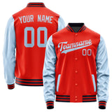 Custom Orange Red Light Blue Jacket