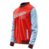 Custom Orange Red Light Blue Jacket JA1212081112B31208