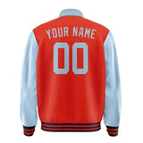 Custom Orange Red Light Blue Jacket