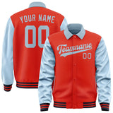Custom Orange Red Light Blue Jacket