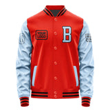 Custom Orange Red Light Blue Jacket JA121208121717080817