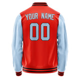 Custom Orange Red Light Blue Jacket JA1212081217B31708