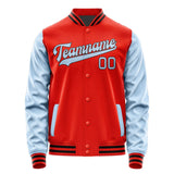 Custom Orange Red Light Blue Jacket JA1212081217B31708