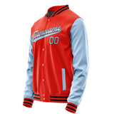 Custom Orange Red Light Blue Jacket JA1212081217B31708