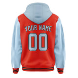 Custom Orange Red Light Blue Jacket