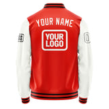 Custom Orange Red White Jacket JA121218121717181817