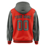Custom Orange Red Dark Grey Jacket