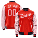 Custom Orange Red Light Pink Jacket