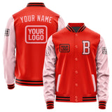 Custom Orange Red Light Pink Jacket