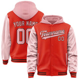 Custom Orange Red Light Pink Jacket