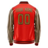 Custom Orange Red Khaki Jacket JA1212221217B31722