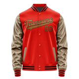 Custom Orange Red Khaki Jacket JA1212221217B31722