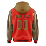 Custom Orange Red Khaki Jacket