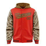 Custom Orange Red Khaki Jacket