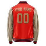 Custom Orange Red Light Khaki Jacket JA1212251112B31225