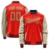 Custom Orange Red Light Khaki Jacket