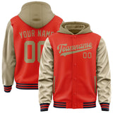 Custom Orange Red Light Khaki Jacket