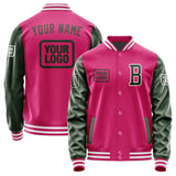 Custom Pink Dark Green Jacket JA131306131818060618