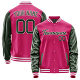 Custom Pink Dark Green Jacket