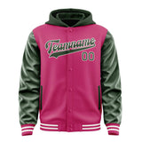 Custom Pink Dark Green Jacket