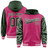 Custom Pink Dark Green Jacket