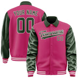 Custom Pink Dark Green Jacket