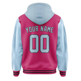 Custom Pink Light Blue Jacket