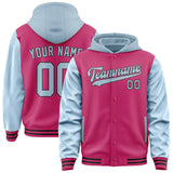 Custom Pink Light Blue Jacket