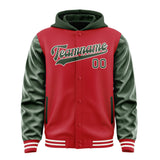 Custom Red Dark Green Jacket