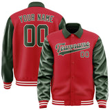 Custom Red Dark Green Jacket