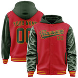 Custom Red Dark Green Jacket