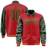 Custom Red Dark Green Jacket